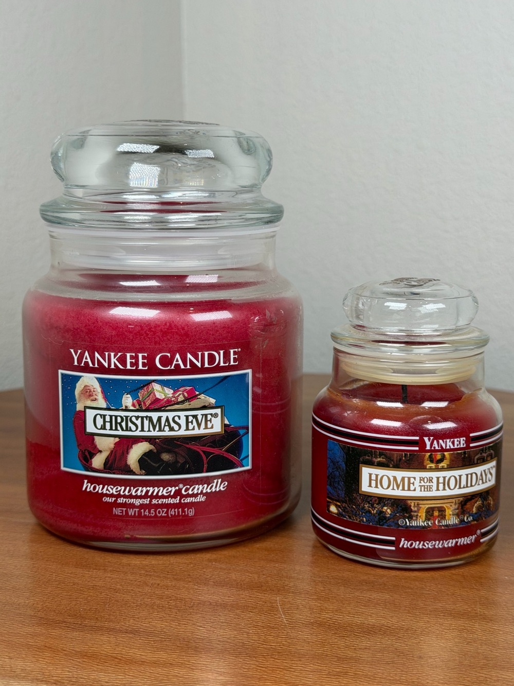 Yankee Candle CHRISTMAS EVE Home Holidays Housewarmer Glass Jar 14.5oz 3.7oz